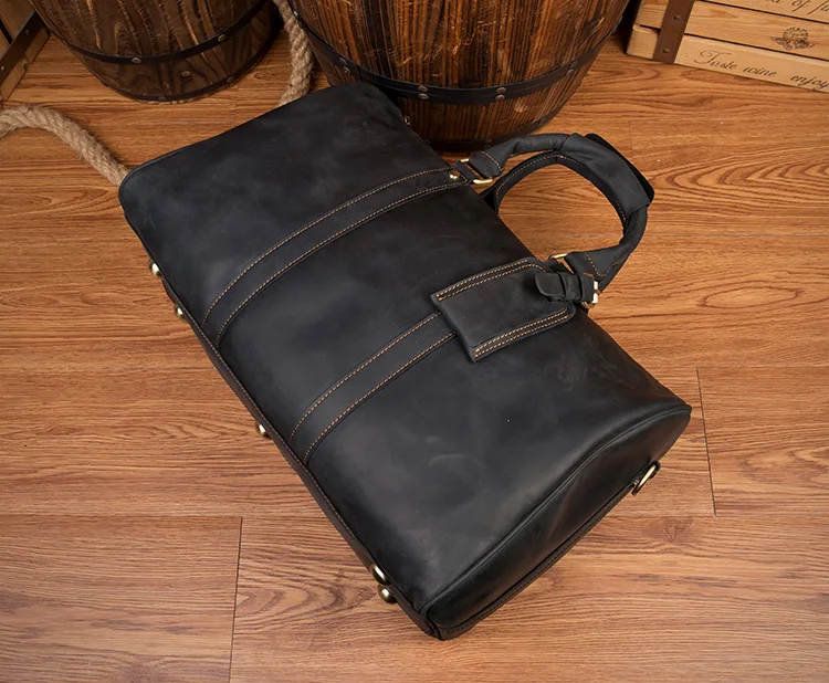 Винтажная багажная сумка, мужские дорожные сумки, bolsa de viagem grande de couro masculina crazy horse, натуральная кожа, мужская сумка для путешествий