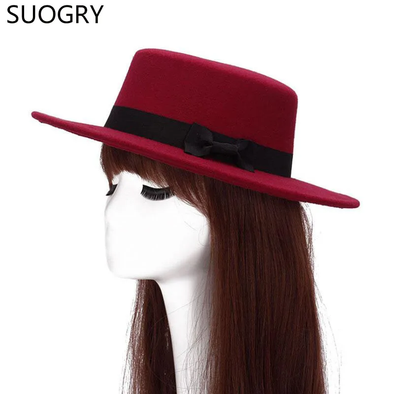 Осень зима 2017 мужские шляпы фетровые винтажные для женщин и девочек с плоским