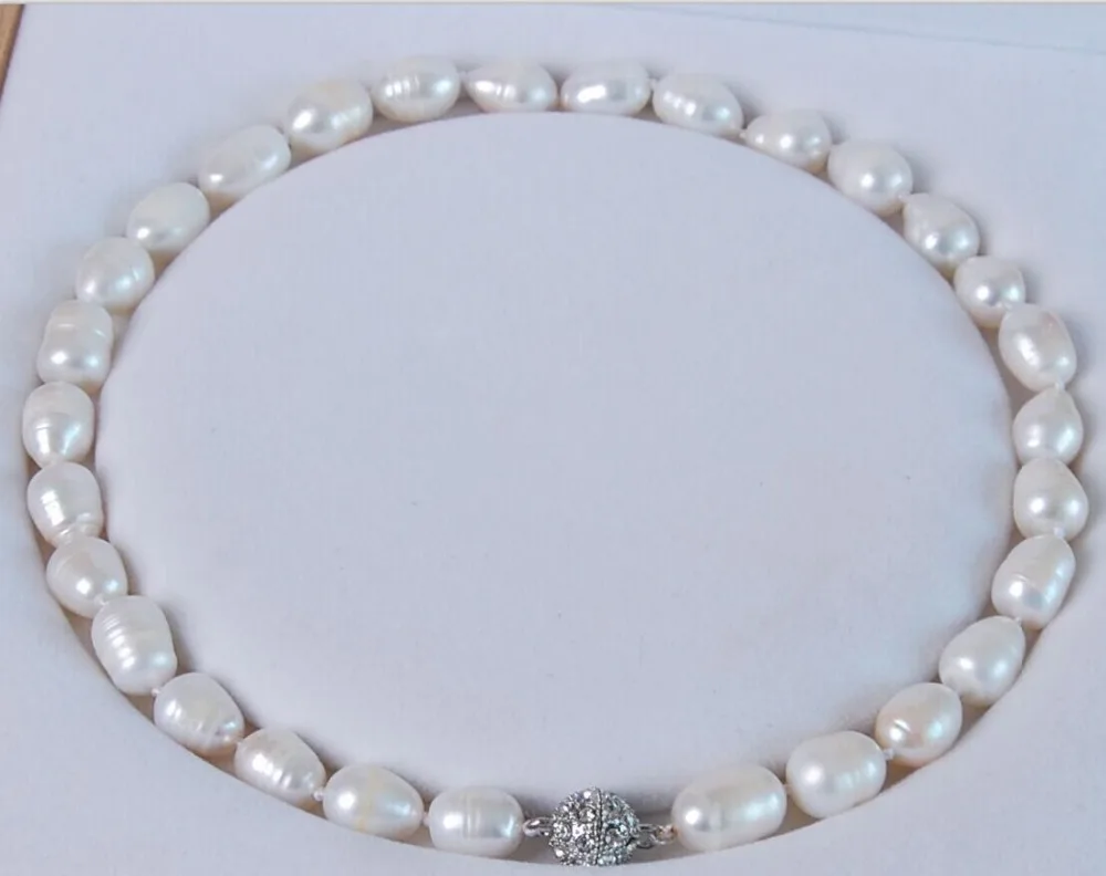 

SINGLE STRAND12- 13mm natural white baroque freshwater pearl necklace 18"