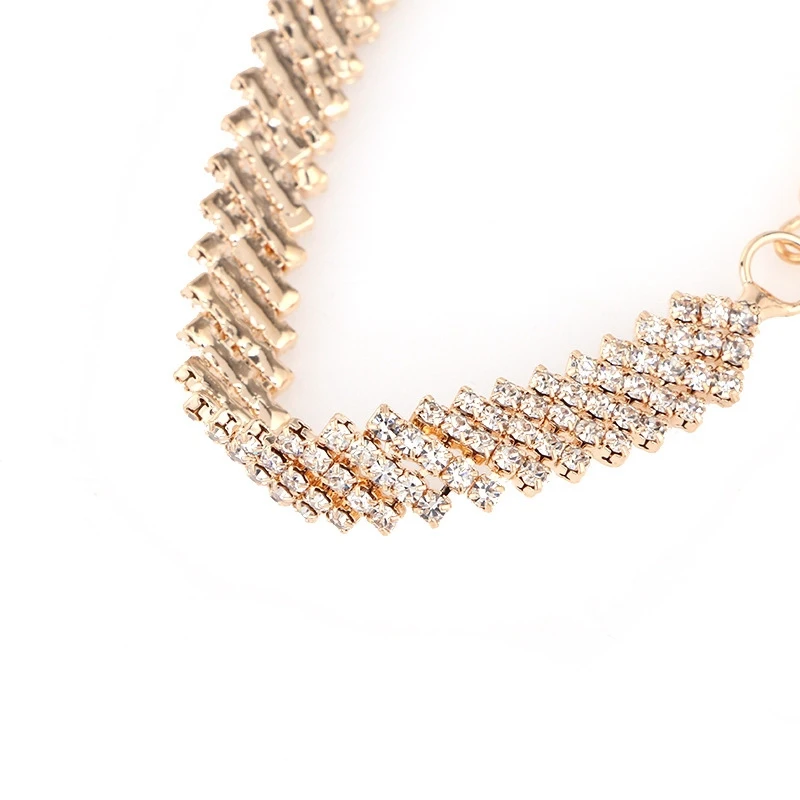 Loveiystar New European Style Women Necklace Jewelry Luxury Rhinestone Sexy Short Choker Statement Accessories JY7090 | Украшения и