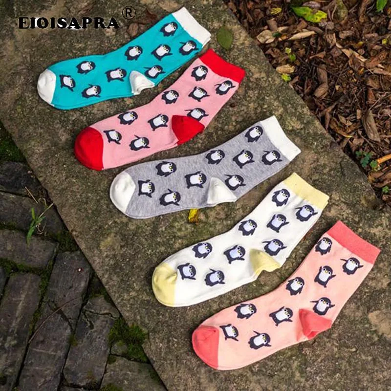 [EIOISAPRA] Модные Kawaii мультипликационным рисунком Harajuku с принтом пингвина Забавные
