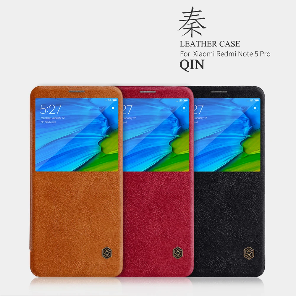 Original Nillkin for XiaoMi Redmi Note 5/RedMi 5 Pro Quick Circle Case Flip Leather Cover Window Phone Shell | Мобильные телефоны и