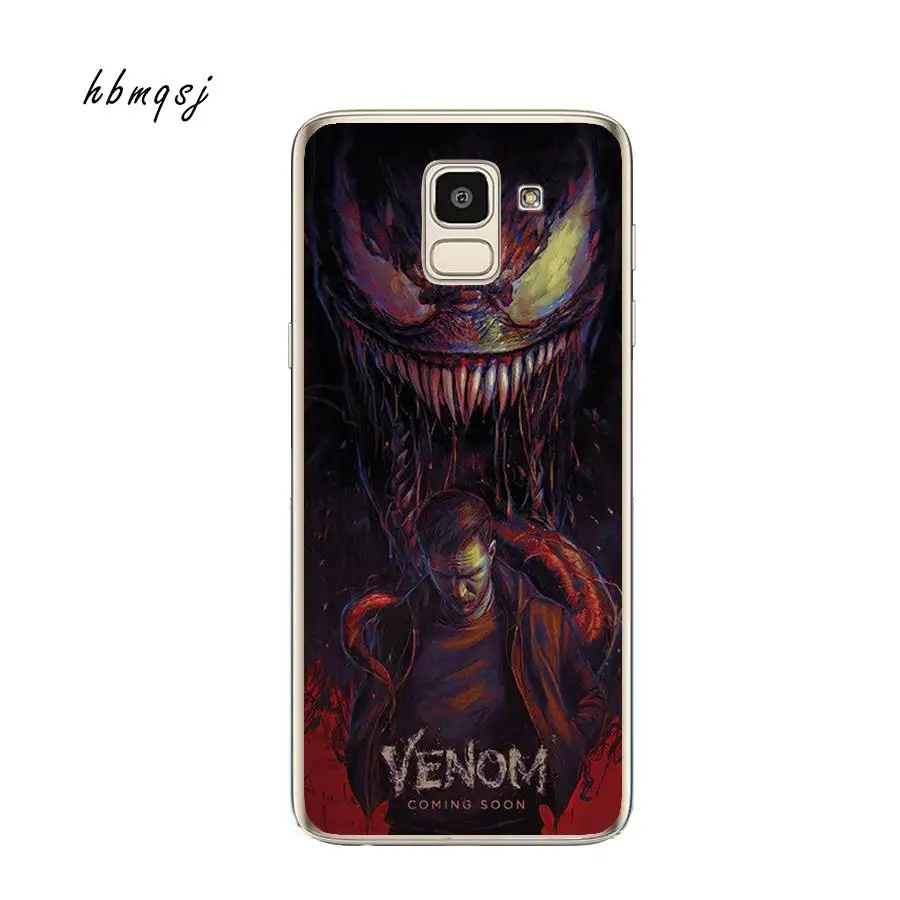 Funda для samsung galaxy j6 j8 j5 j7 чехол из мягкого силикона venom флеш-накопителей “Мстители”