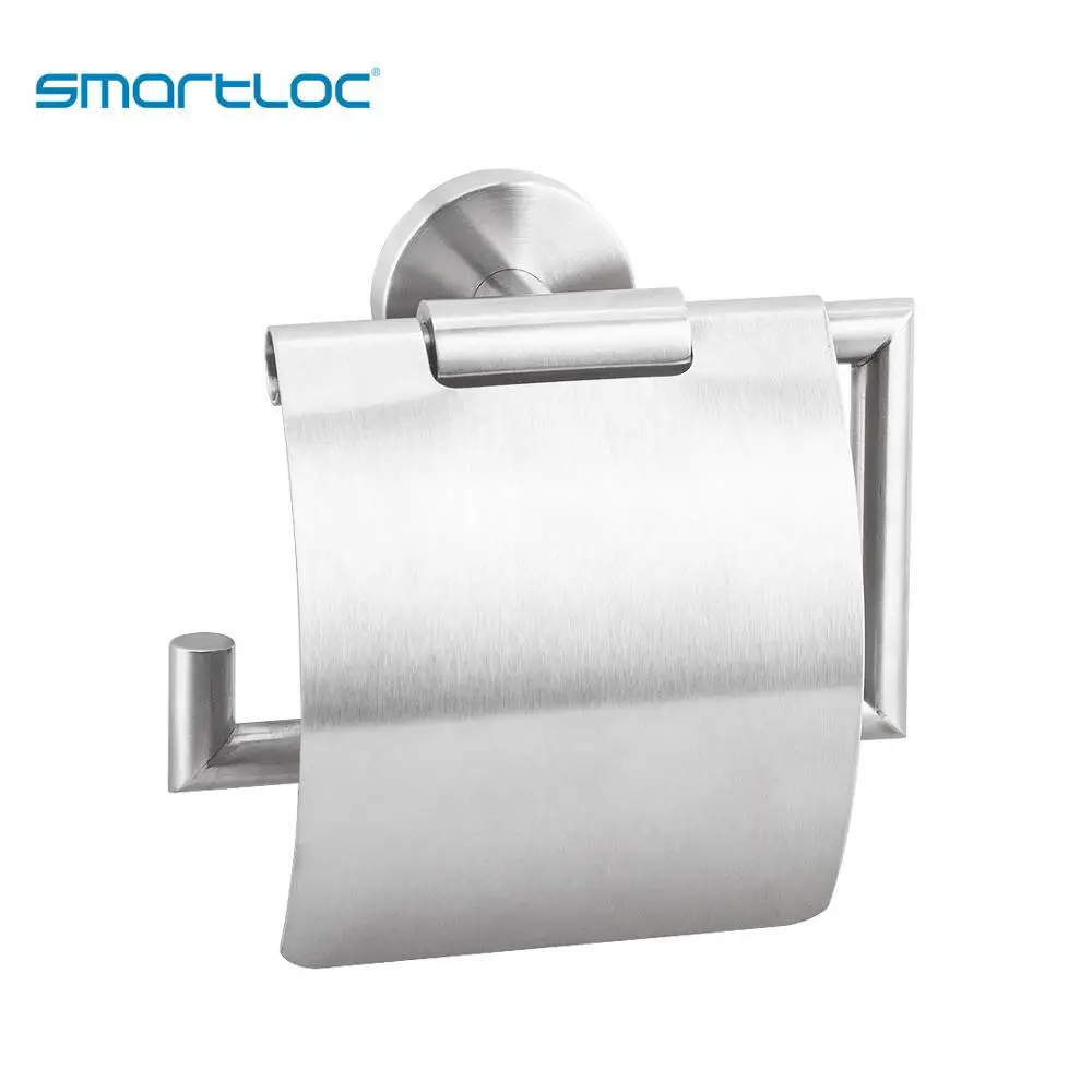 Фото Настенный держатель для туалетной бумаги smartloc из нержавеющей стали, рулонная вешалка для салфеток, кухонная подвесная стойка, набор аксессуаров для ванной комнаты №5