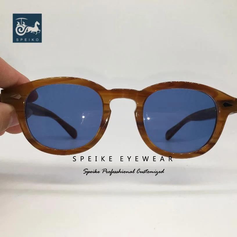 Индивидуальные Винтажные Солнцезащитные очки SPEIKE с голубыми линзами