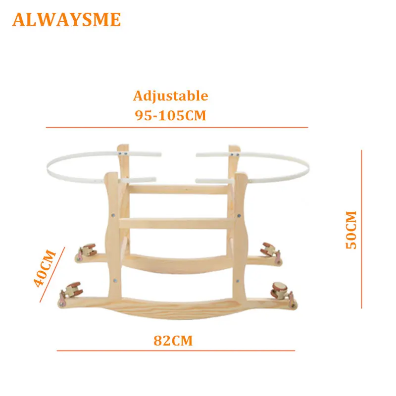 ALWAYSME полный комплект Колыбель включает в себя 1 шт. деревянная Колыбель кронштейн и одна кукурузная колыбель и ткань материал одеяло и матрас