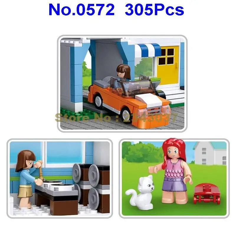 Конструктор Sluban 0572 из 305 блоков Simurban для жилых помещений|building blocks|block blockcity building