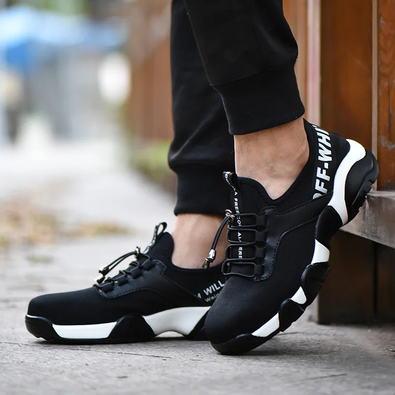 Aramid sole Breathable safety shoes Women and men's Lightweight summer anti-smashing piercing work sandals Single mesh sneakers | Обувь