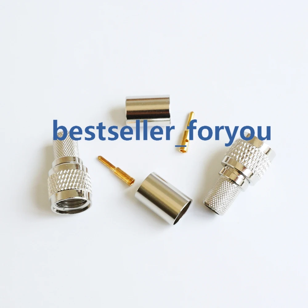 

mini UHF male plug crimp RG5 RG6 5D-FB LMR300 cable straight RF Connector