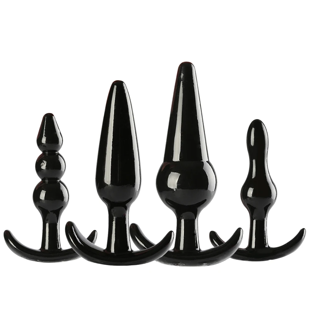 4pcs set Silicone Anal Toys Butt Plugs Beginner training Sex products anal for Women and Men butt plug Gay Toy | Красота и здоровье
