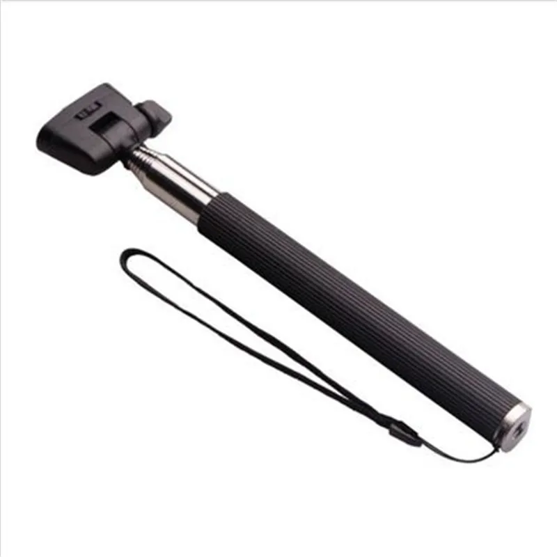 black z07-1 Extendable Selfie Stick Aluminum Alloy Handheld Monopod Tripod Holder for Gopro 7 6 5 4 Sony 4K xiaomi Sports Action Camera - Color: black z07-1