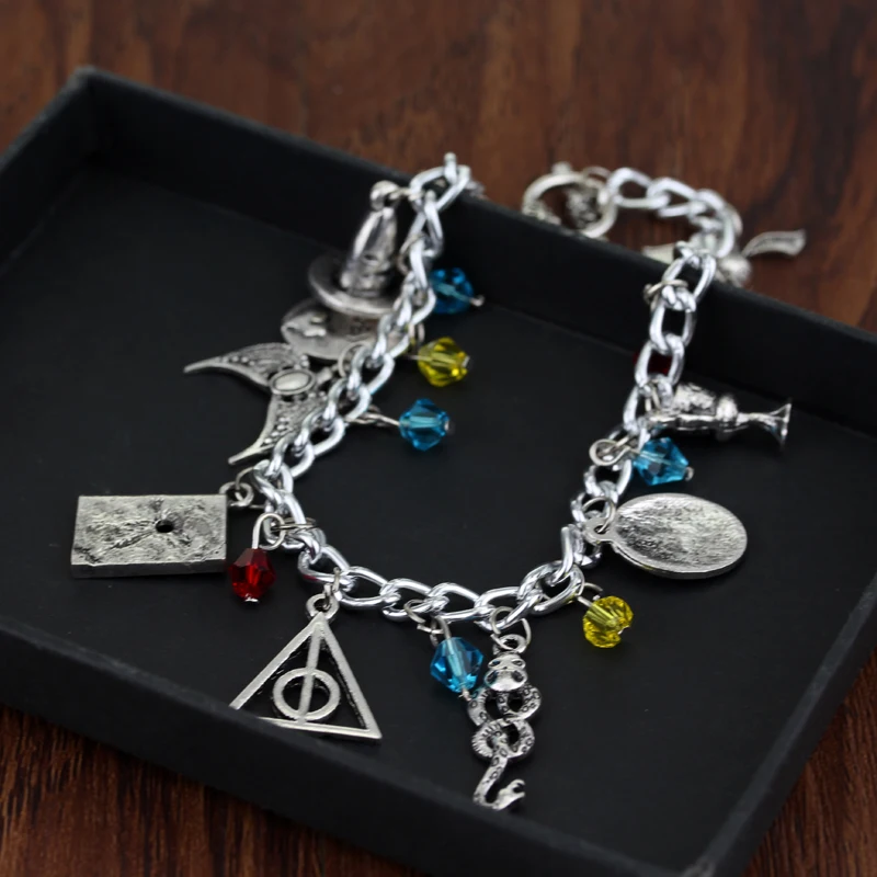 Модные браслеты Horcrux с камнями Дары смерти темная метка Сортировочная шляпа