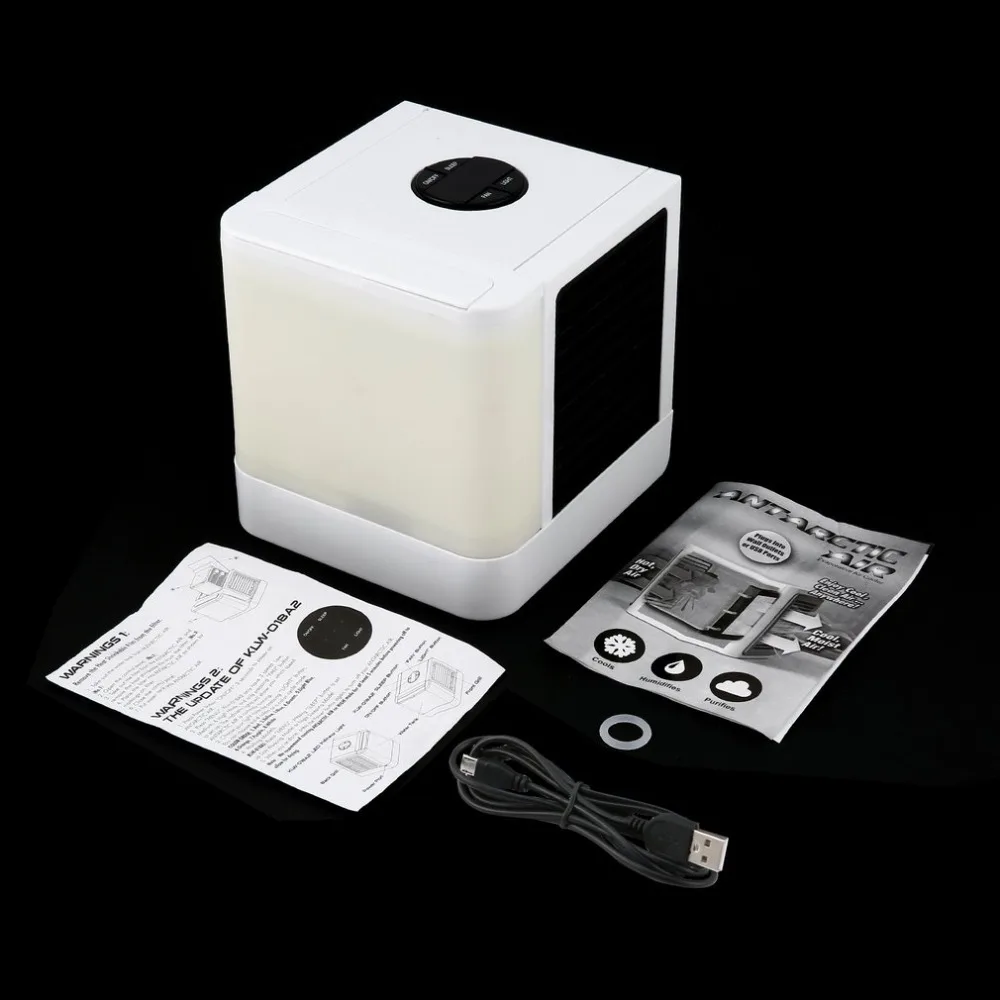 USB мини портативный кондиционер увлажнитель воздуха очиститель 7 цветов светильник Настольный вентилятор охлаждения воздуха вентилятор для офиса дома
