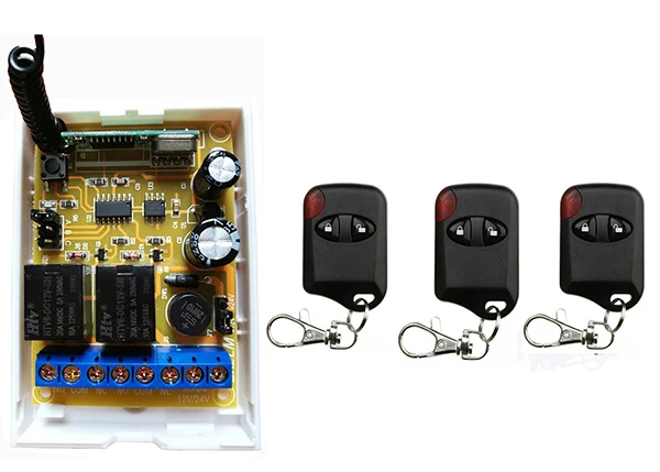 DC12V DC24V 2CH Wireless Remote Control Switch System Receiver+cat eye Transmitters Appliances Gate Garage Door shutters/ lamp |