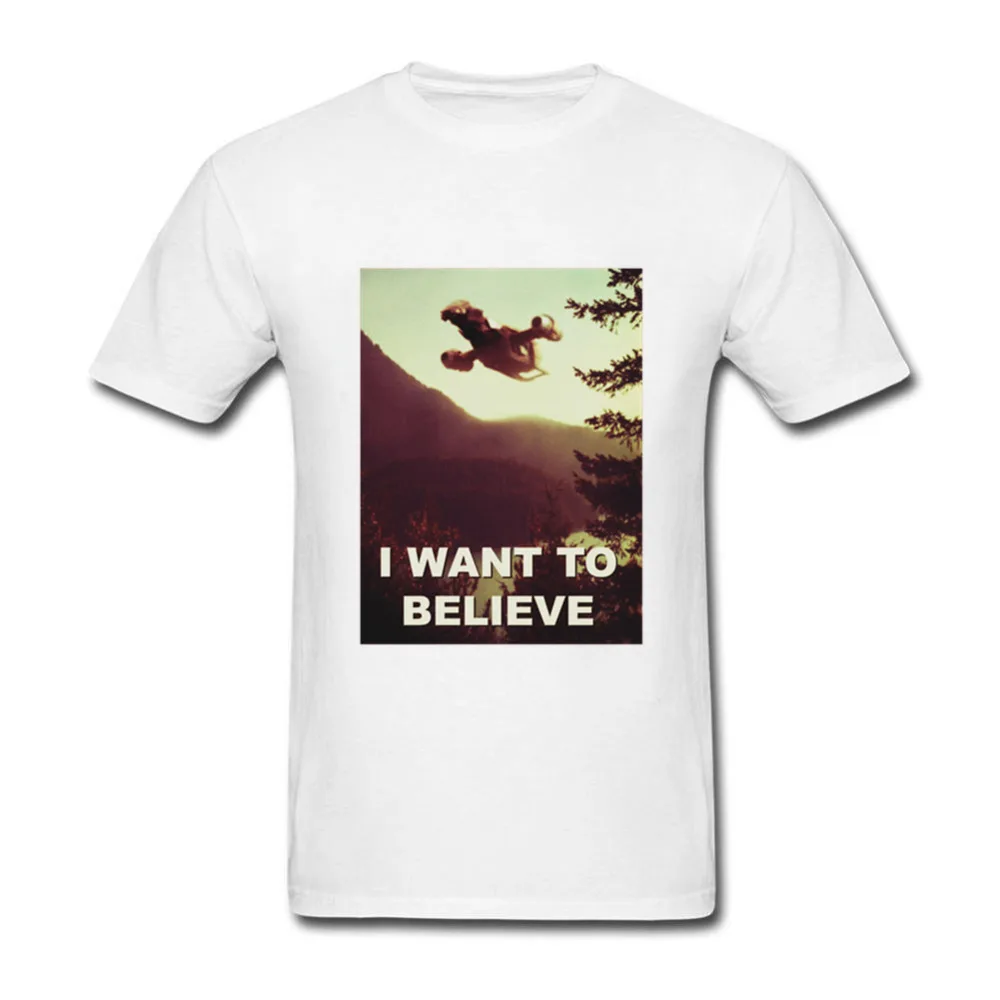 2018 забавная графическая хлопковая футболка с надписью I Want To Believe Aliens X file для