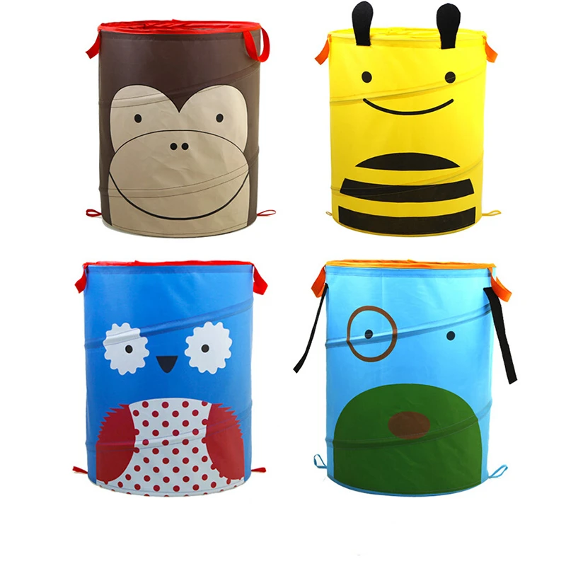 4 стиля складной нейлон детские игрушки корзина для хранения мультфильм шаблон