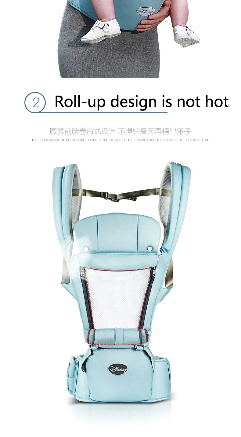 Disney 2-30 месяцев детская многофункциональная переноска фронтальная детская переноска Младенческая Слинг Рюкзак Сумка намотка переноска для детей