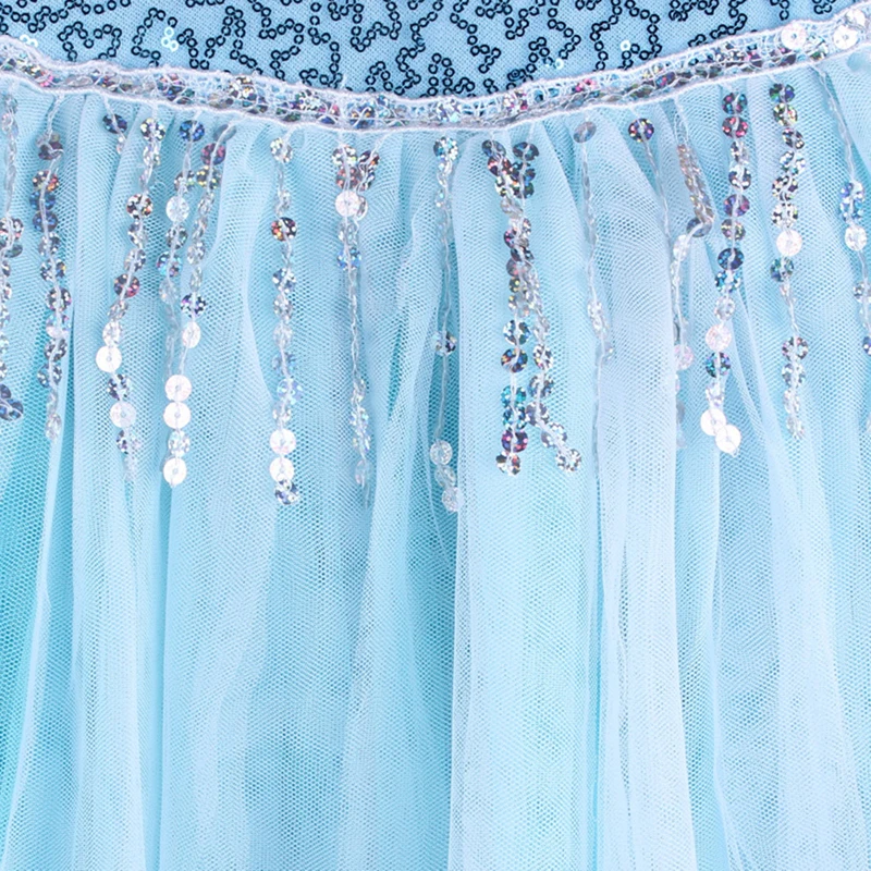 Платье для девочек новое платье принцессы Эльзы детское вечернее свадебное