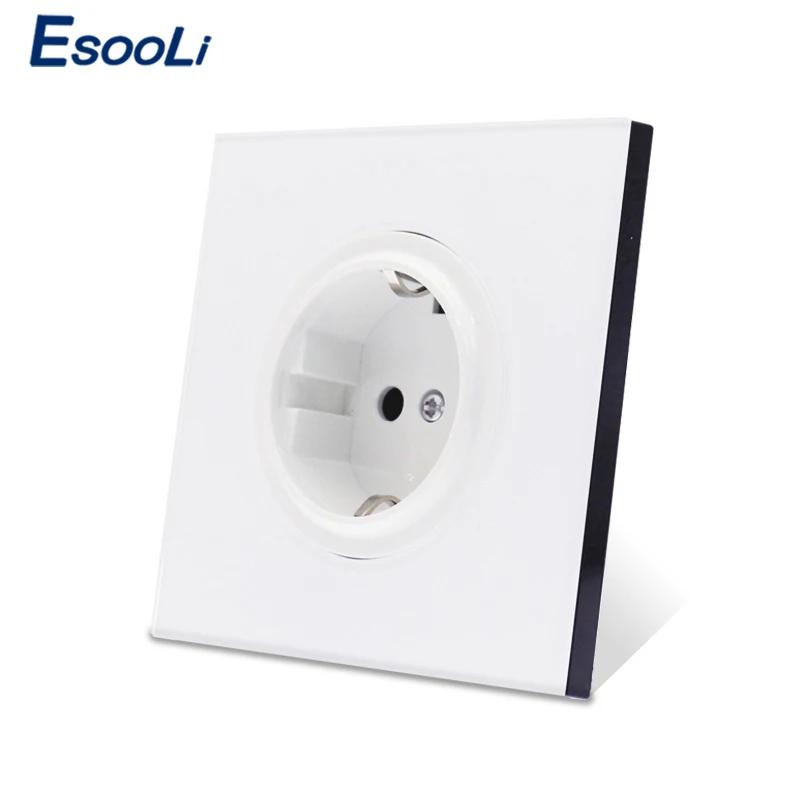 Новое поступление 2019 настенная розетка Esooli с заземлением и защитой от детей 16 А