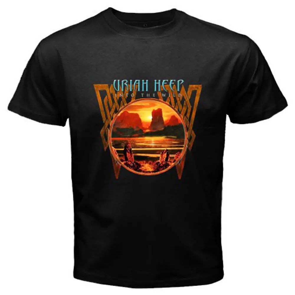 Новый Uriah Heep в диких альбом рок группы Для мужчин черный футболка Размеры S 3XL