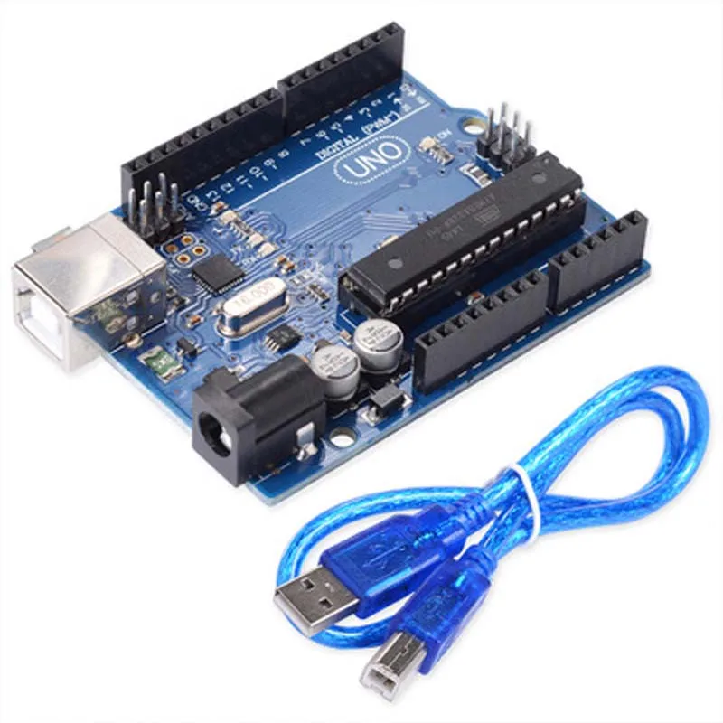 Макетная плата UNO R3 MEGA328P ATMEGA16U2 с USB кабелем для arduino стартовый комплект сделай