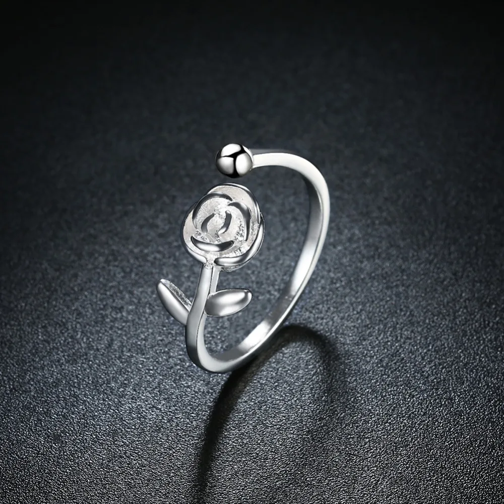 Женское Винтажное кольцо из серебра 925 пробы с розой|girls rings|real sterling silveranniversary ring |