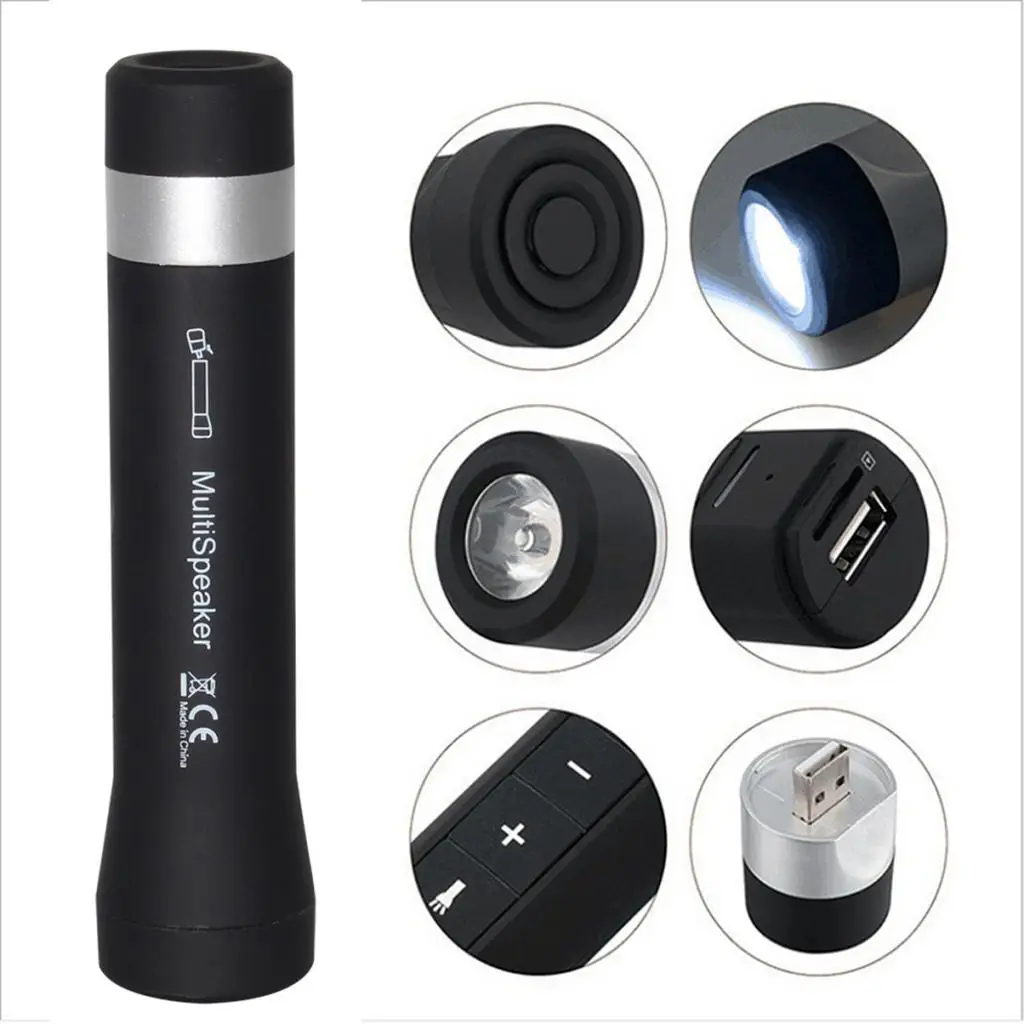 Многофункциональный динамик с Bluetooth Портативный светодиодный фонарик для