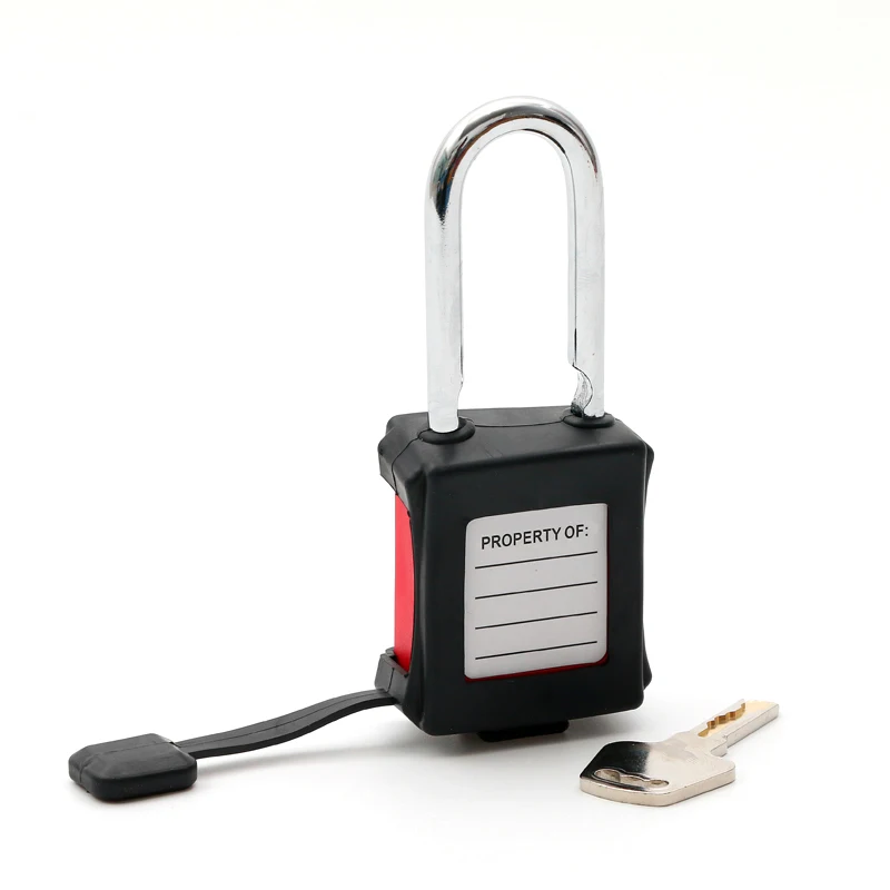 Lockey 38mm Steel Shackle Nylon Body Dustproof Safety Padlock with Black Cover | Обустройство дома