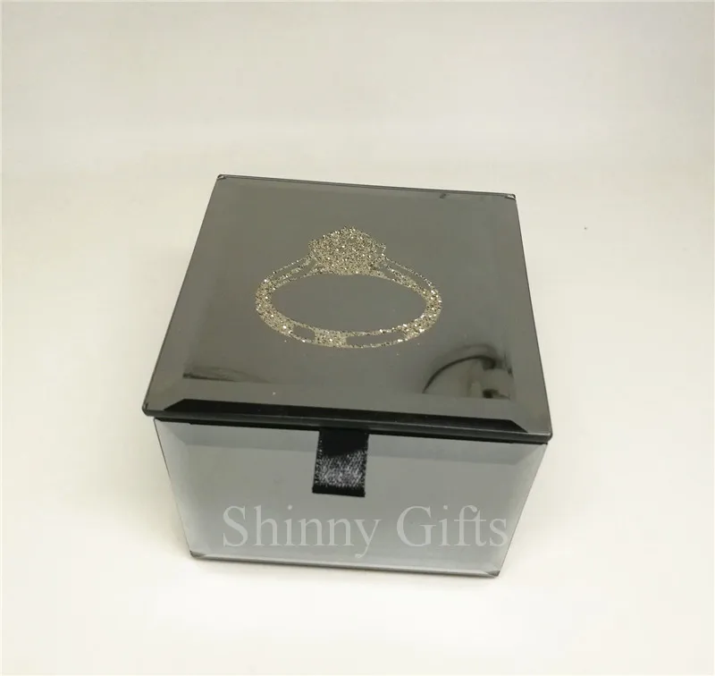 2017 Новый дизайн стеклянная коробка безделушка для ювелирных изделий Свадебные