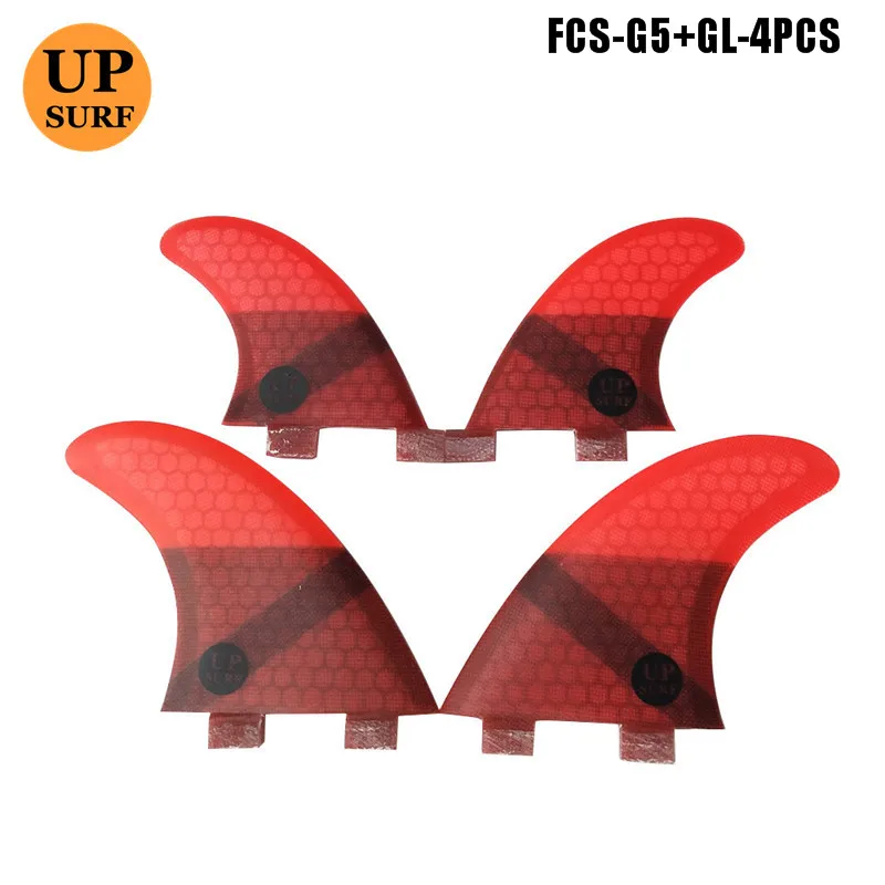 Fcs quad G5 + GL surfing tabla de surf traction Honeycomb Fibreglass quilla fcs ailerons|Серфинг| |