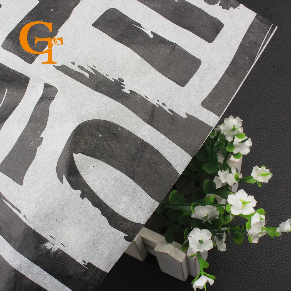 Белая оберточная бумага с принтом подарочная упаковка бумажная салфетка винный