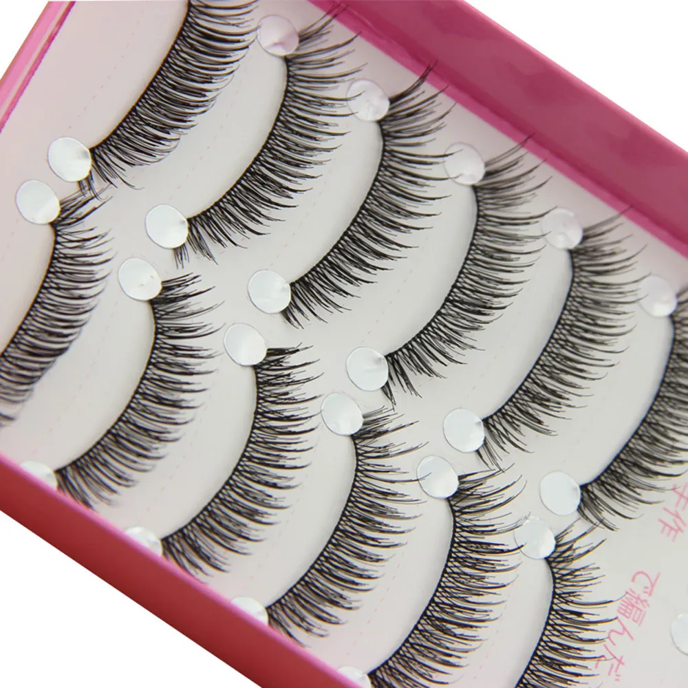 10 пар модные натуральные длинные накладные черные ресницы ручной работы макияж