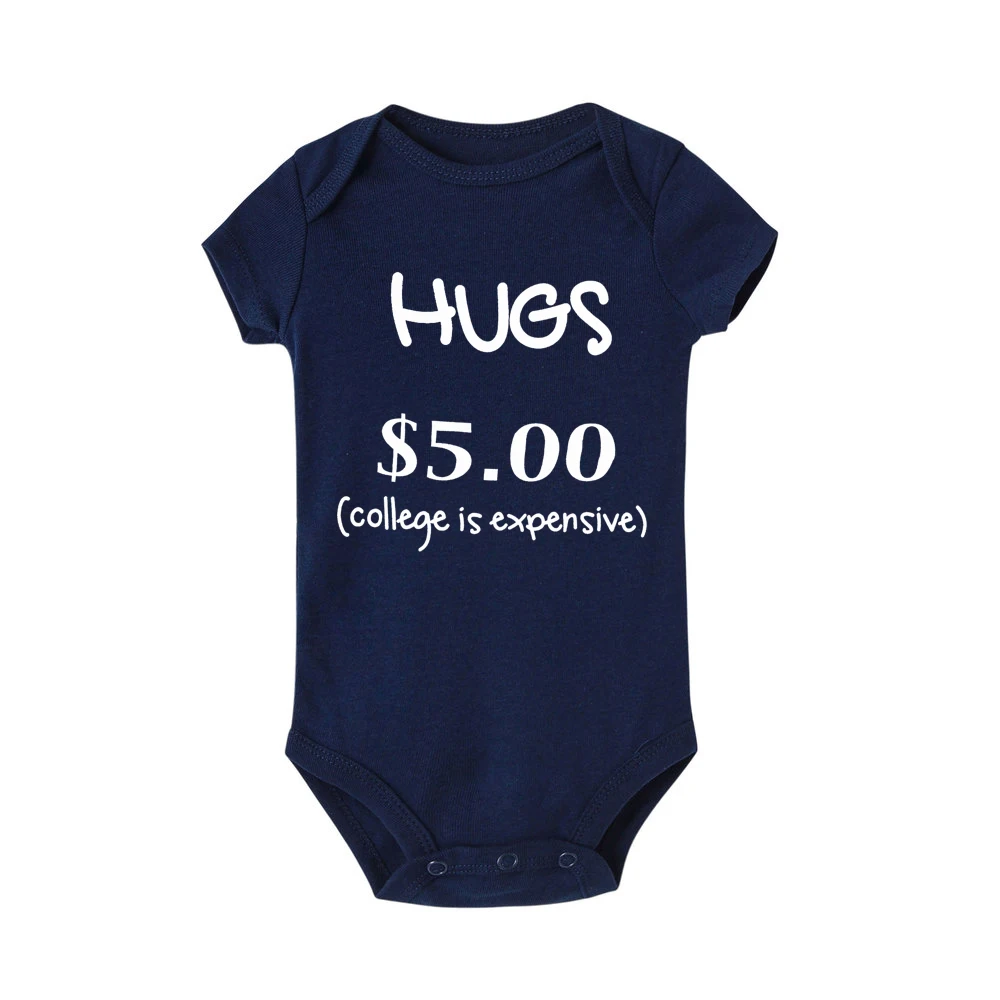 Объятия$5 Колледж стоит дорого летние от Carter's, детский костюмчик, детка детский, для маленьких мальчиков и девочек с буквенным принтом, спортивный костюм, одежда для сна с милыми и забавными Onesie