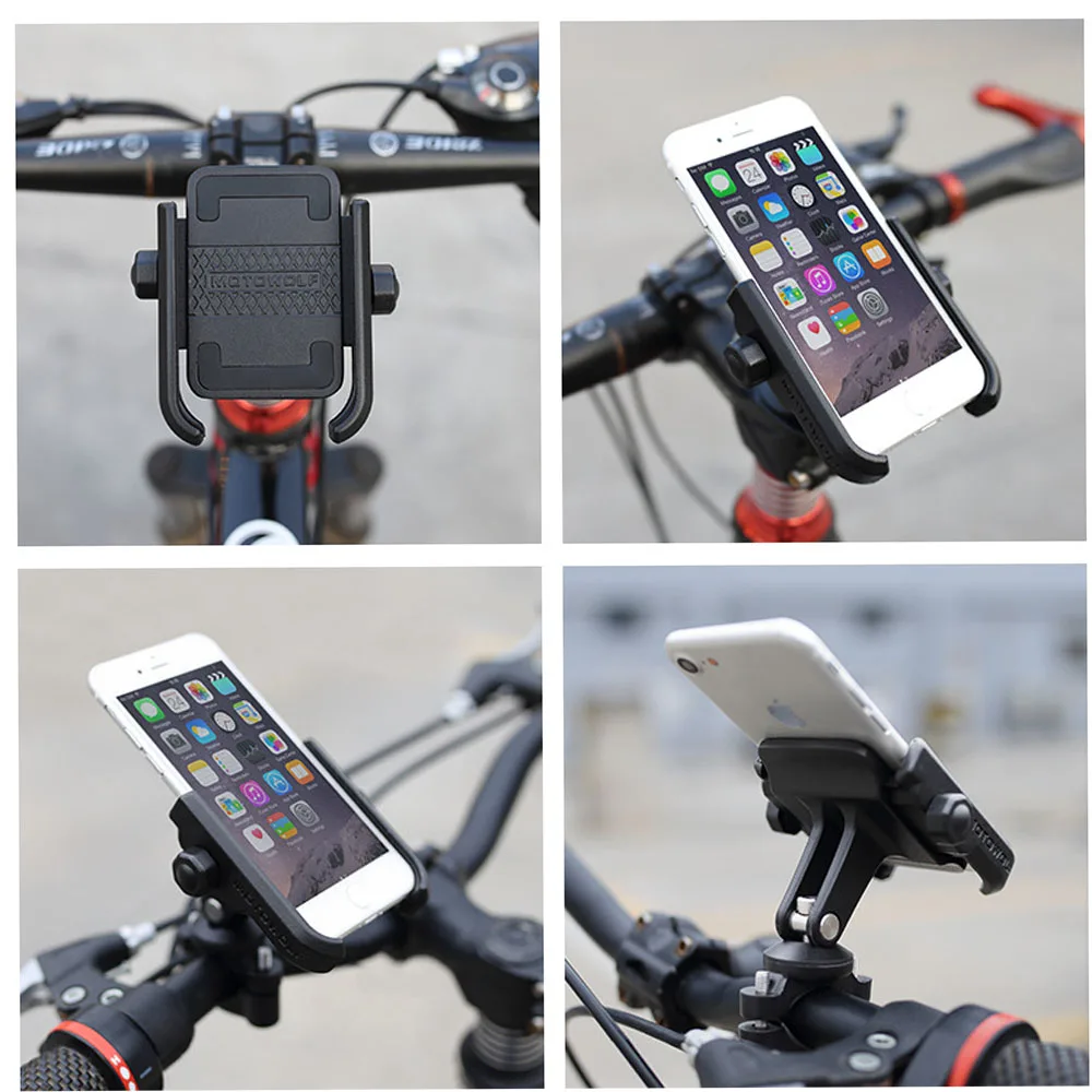 Aluminium Alloy Motorcycle Phone Mount 360 Degree Rotating Universal Bicycle Holder Clip for GPS Bike Handlebar holder | Автомобили и