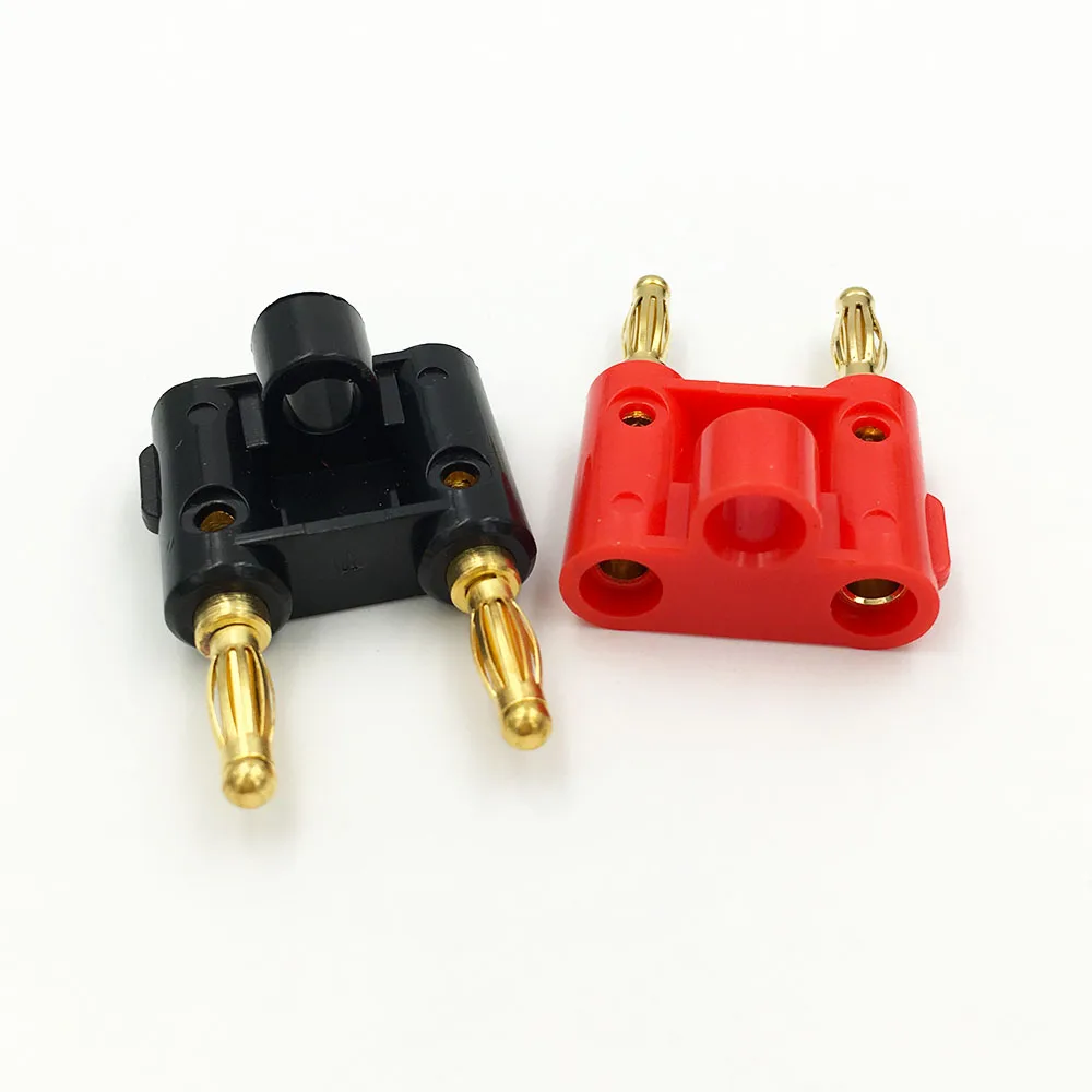 4 шт. позолоченный двойной мм банановый штекер для подвязки колонки|banana plug speaker