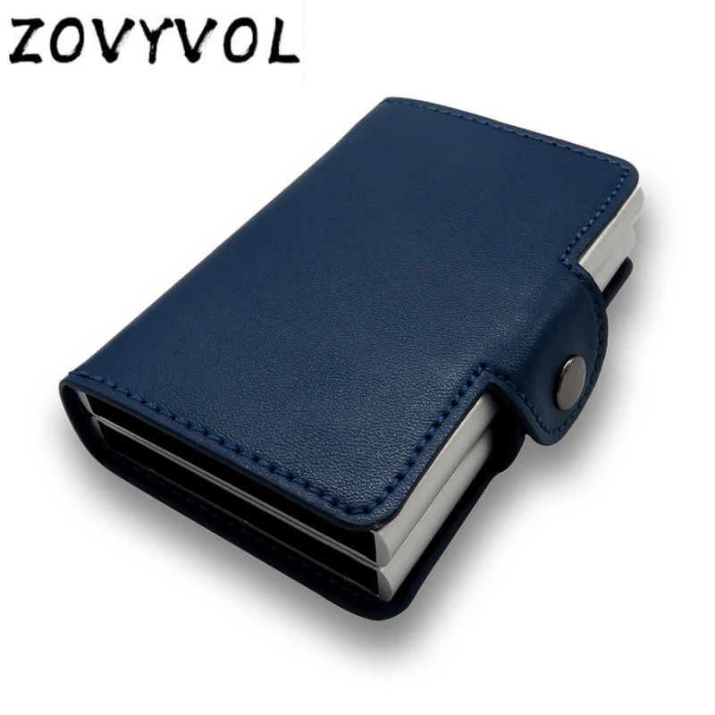 ZOVYVOL id, кредитный держатель для карт, защита от Rfid, для мужчин и женщин, кошелек, металлическая кожа, алюминий, Бизнес банк, чехол для карт, кредитница