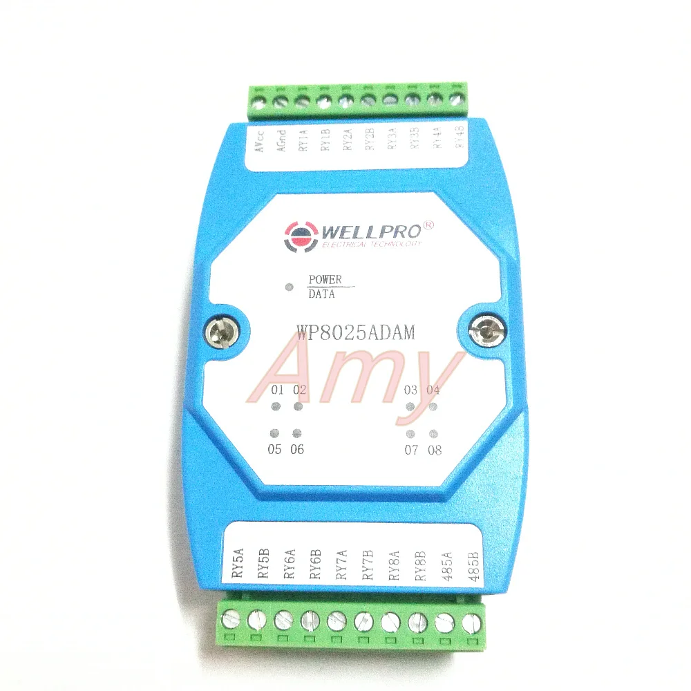 Модуль реле 8 дорог нормально открытый RS485 MODBUS связи|relay module|communication module |