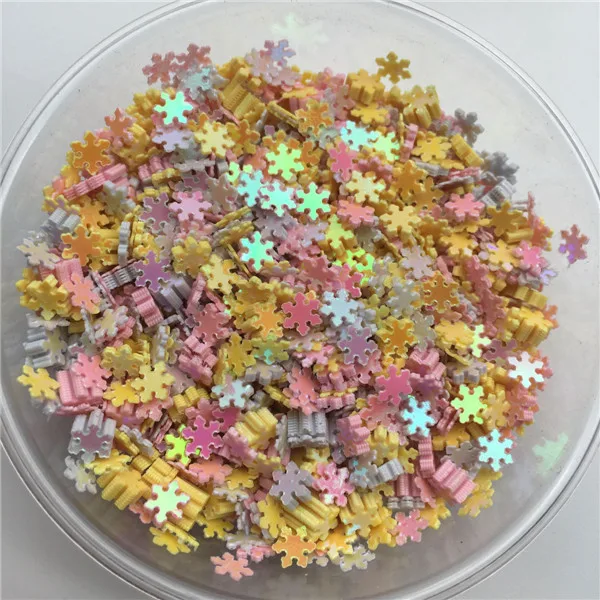 5mm snowflakes 20 г 3-5 мм микс белый розовый бежевый ПВХ свободные блестки набор глиттеров для дизайна ногтей маникюр/Шитье/свадебные конфетти украшения - Цвет: 5mm snowflakes