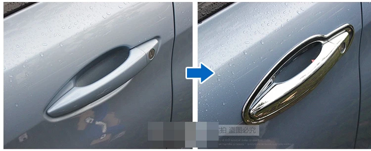 Набор хромированных чехлов для дверных ручек Peugeot 2008 2013 2019 аксессуары наклейки 2014