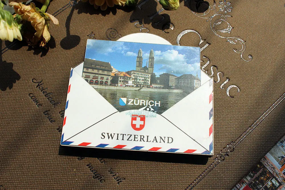 Zurich Switzerland туристический сувенир 3D Деревянный магнит на холодильник ремесло