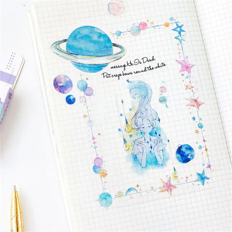 45PCS No.23 Planet Stars Stickers for Kids Educational Learning Gift Celestial Body On Notebook Laptop Snowboard | Игрушки и хобби