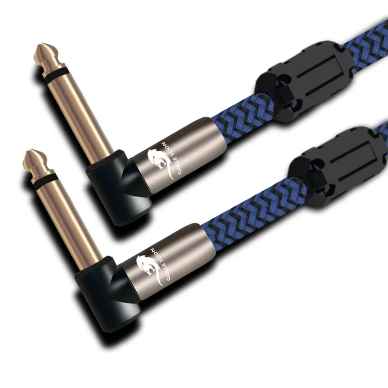 

HIFI MONO Angle 6.5mm to 6.5mm Angle 1/4" Guitar Cable for Speaker Electronic Organ Audio Cable 6.35mm to 6.35mm