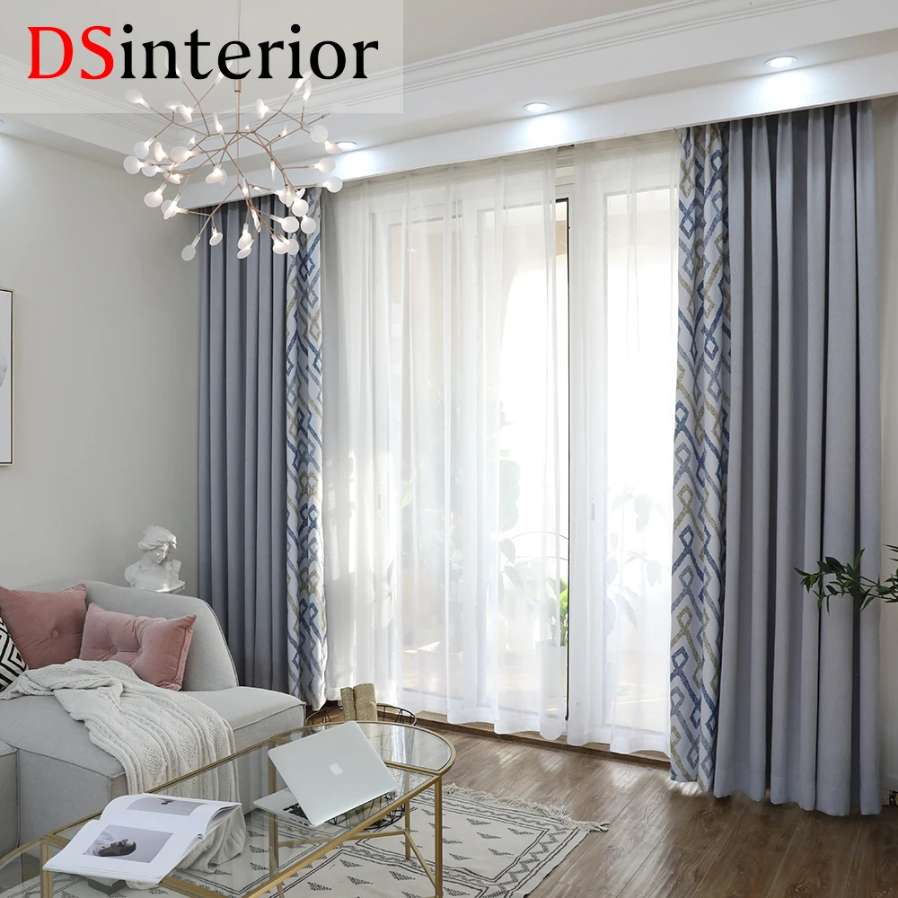 DSinterior 70 затенение 75% Современная Затемняющая штора для гостиной окна на