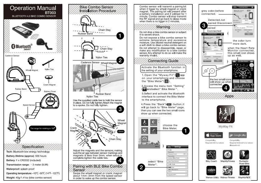Bluetooth велосипедный измеритель скорости беспроводной компьютер для горного