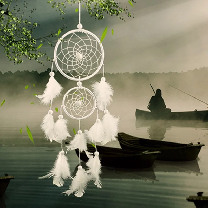 Ловец снов подвески белый веб перо амулеты Lucky Boho модные ювелирные изделия|jewelry