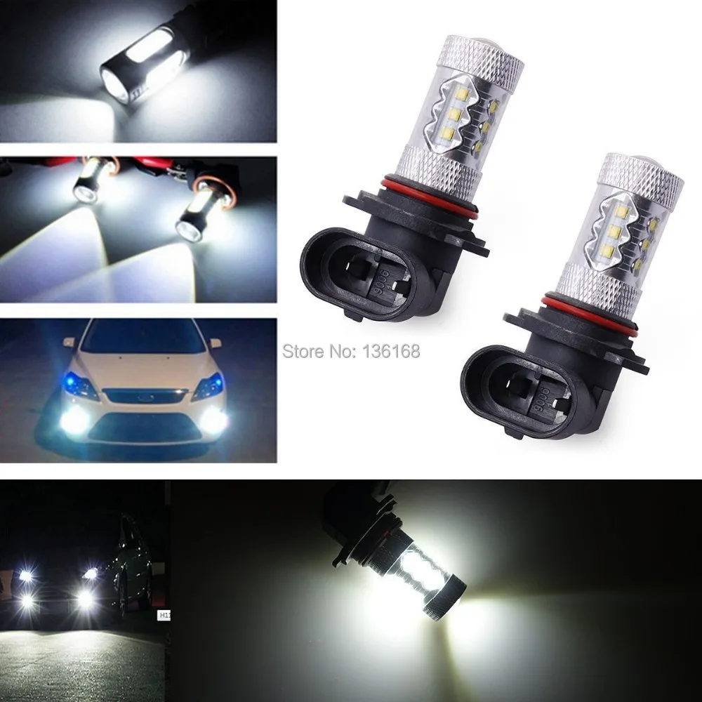 

2 x Super White High Power 9006 HB4 P22D 80W CREE Chips LED phares anti-brouillard Feux ampoule Canbus Car Fog Light Lamp