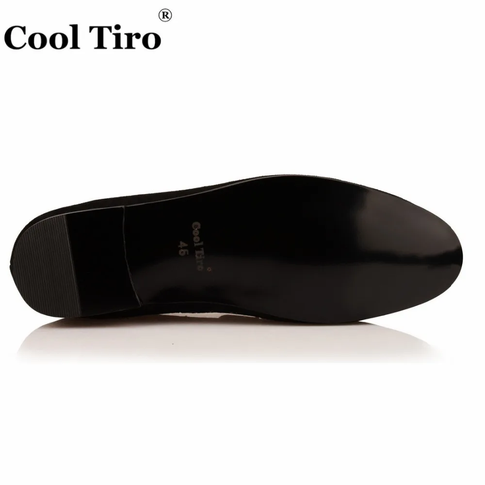 COOL TIRO/черные мужские лоферы из овечьей кожи с вышивкой модельная обувь на плоской