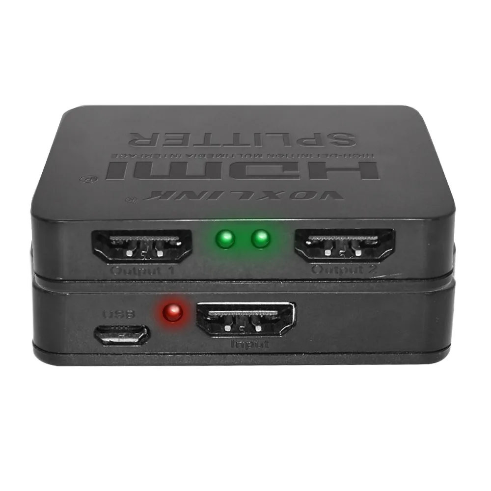 1080P 3D Mini 1x2 Переходник hdmi разветвитель ps3 2 в 1 выход spdif 0 видеопереключатель