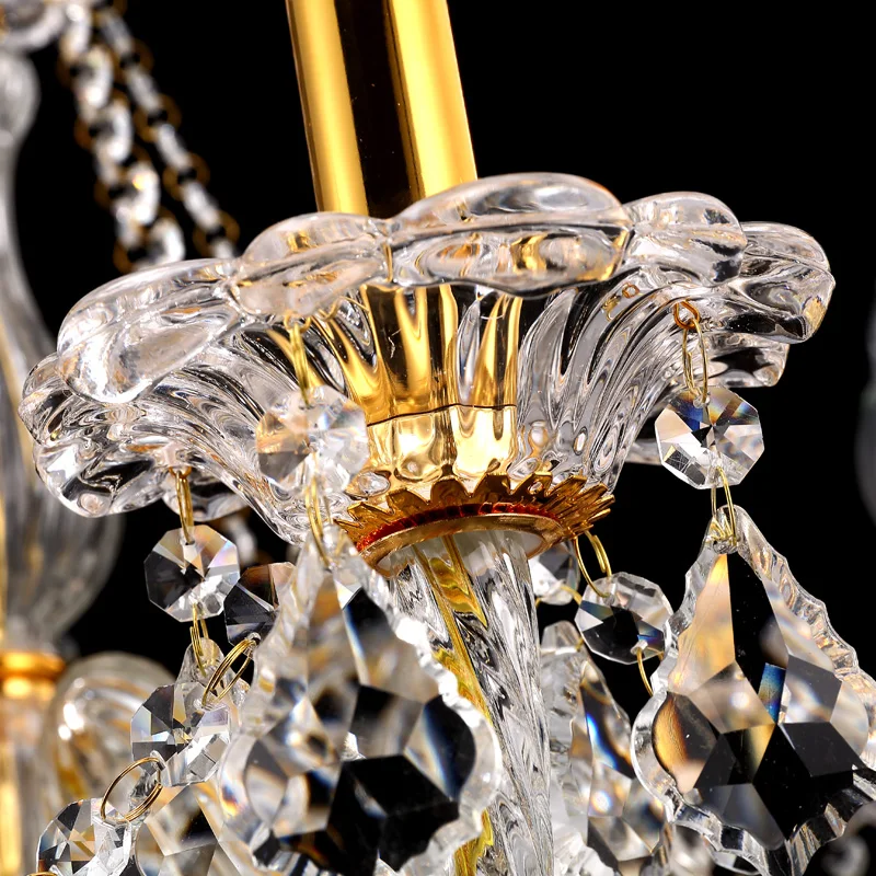 Золотая хрустальная люстра для кухни спальни лампа avizчистка 6/8 осветительных