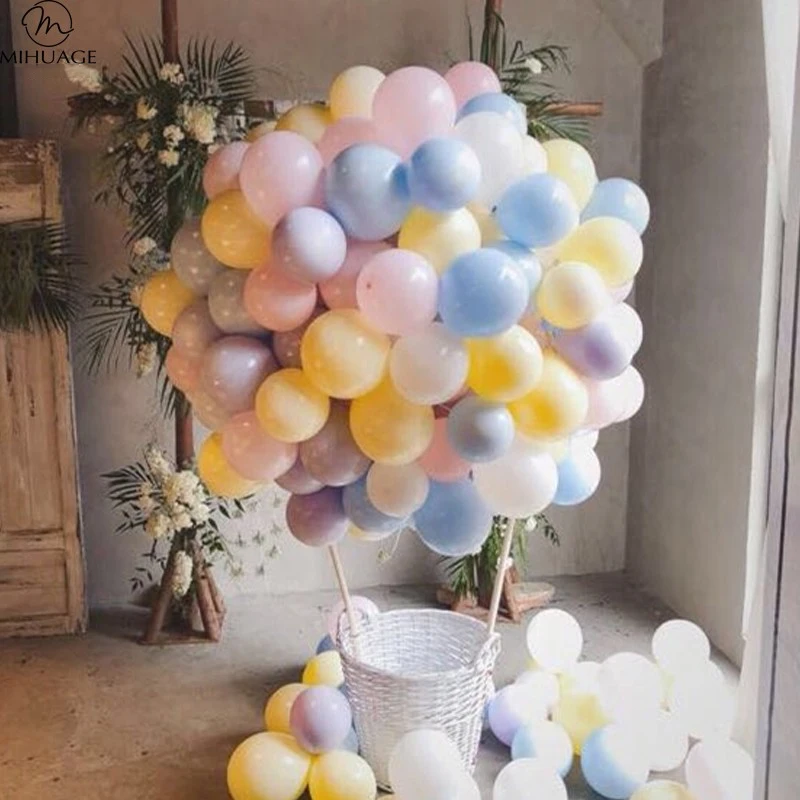 

Mi HuaGe 30PCS Decor Ballon Solid Color Oval Pattern Children Birthday Wedding Festival Decoration Plastic Decor Ballon